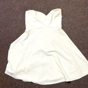 White strapless dress